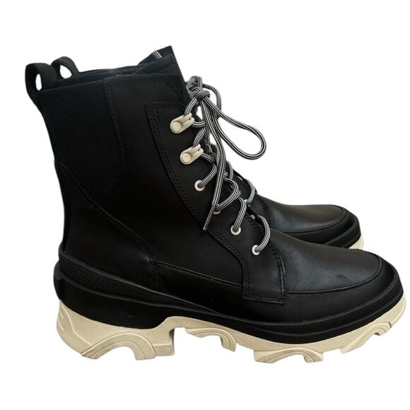 NWOT Sorel Brex Lace Up Winter Boot Black/Chalk – Sz 10 - Picture 9 of 10